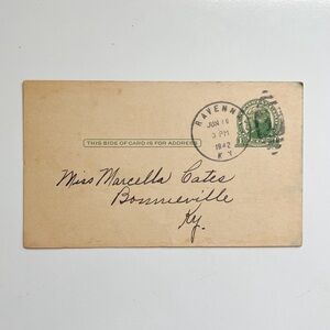 Vintage THIS SIDE OF CARD IS FOR ADDRESS Postcard 1942